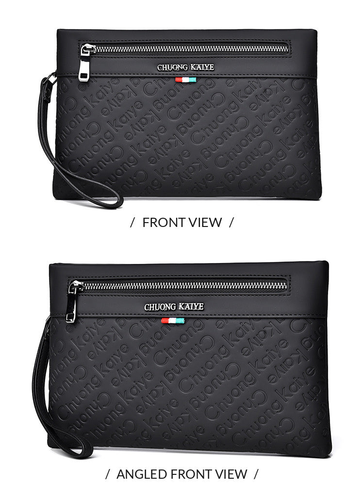 RUILU Designer Embossed Leather Men's Clutch Bag