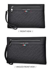 RUILU Designer Embossed Leather Men's Clutch Bag