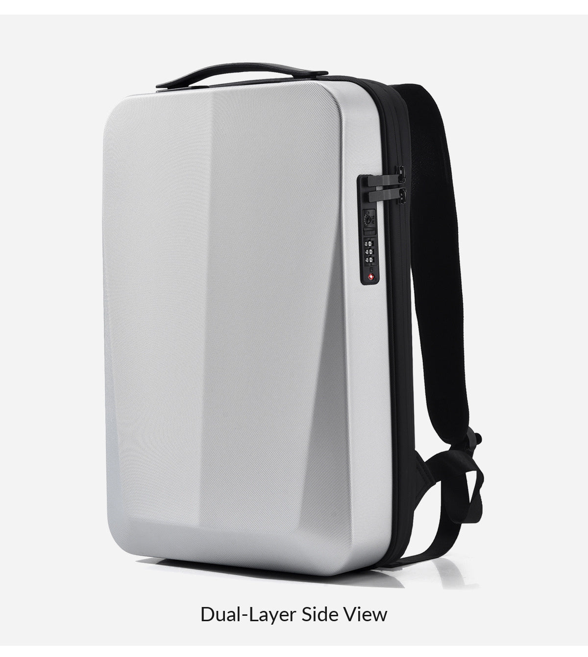 RUILU Futuristic PC Hard Shell Anti-Theft Laptop Backpack