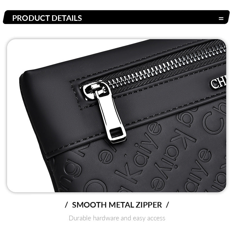 RUILU Designer Embossed Leather Men's Clutch Bag