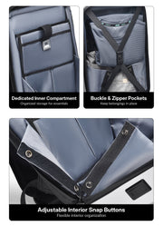 RUILU Futuristic PC Hard Shell Anti-Theft Laptop Backpack