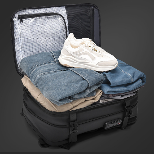 RUILU Zaino da viaggio antifurto con compressione sottovuoto
