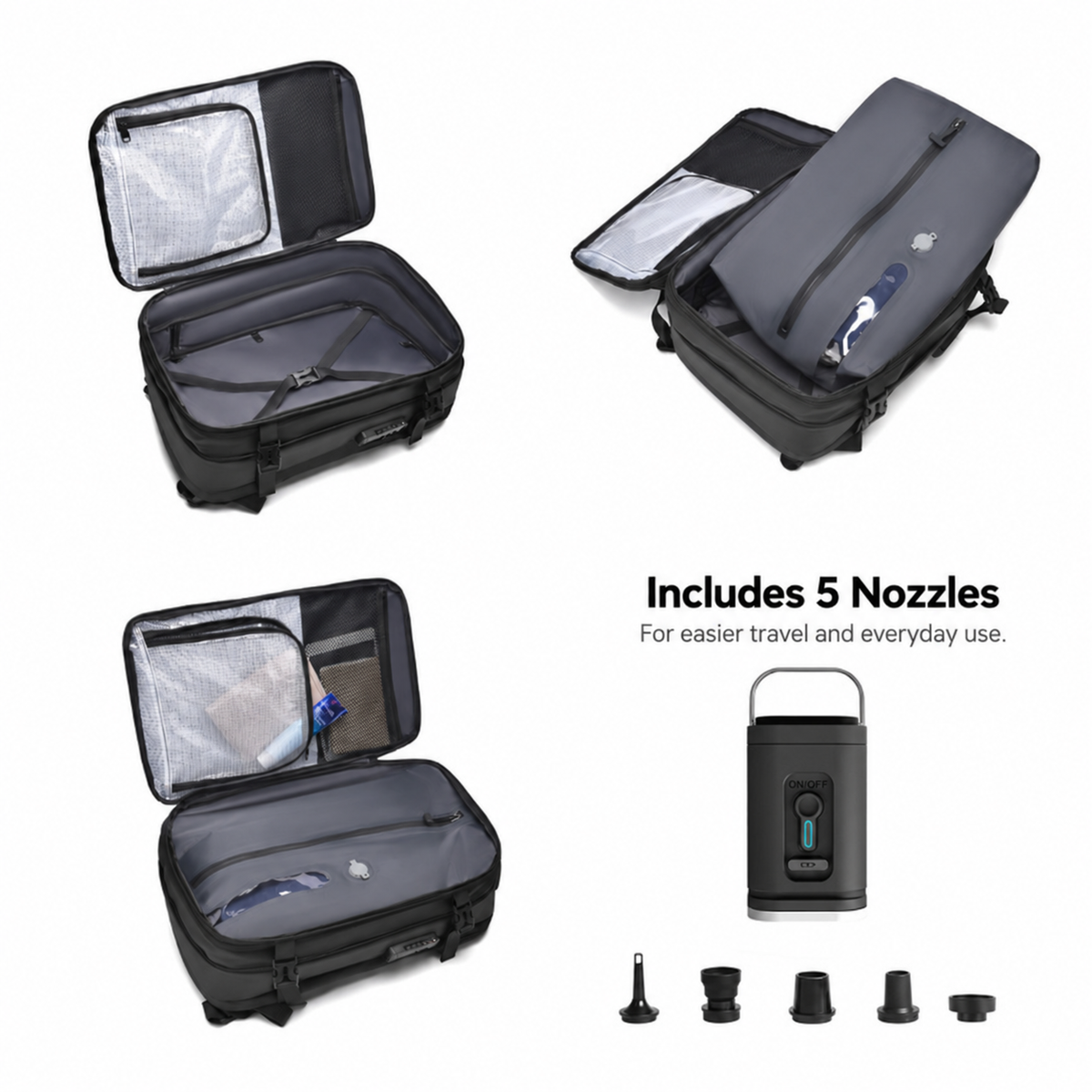 RUILU Vacuum Compression Business Travel Backpack