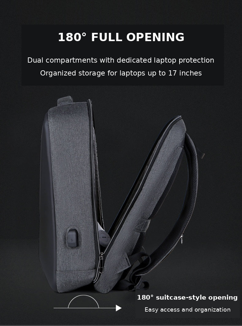 RUILU 3D Hard Shell Anti-Theft Laptop Backpack
