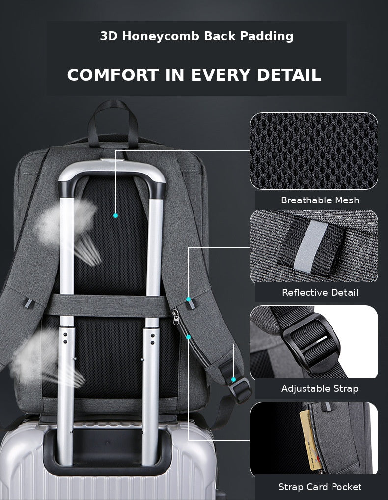 RUILU 3D Hard Shell Anti-Theft Laptop Backpack