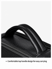 RUILU Executive Leather Laptop Backpack
