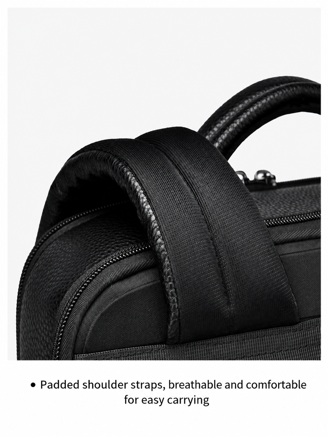RUILU Executive Leather Laptop Backpack