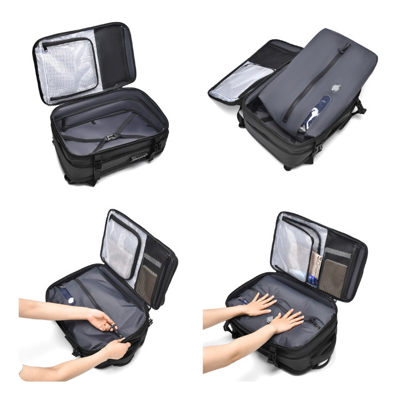 RUILU Vacuum Compression Business Travel Backpack