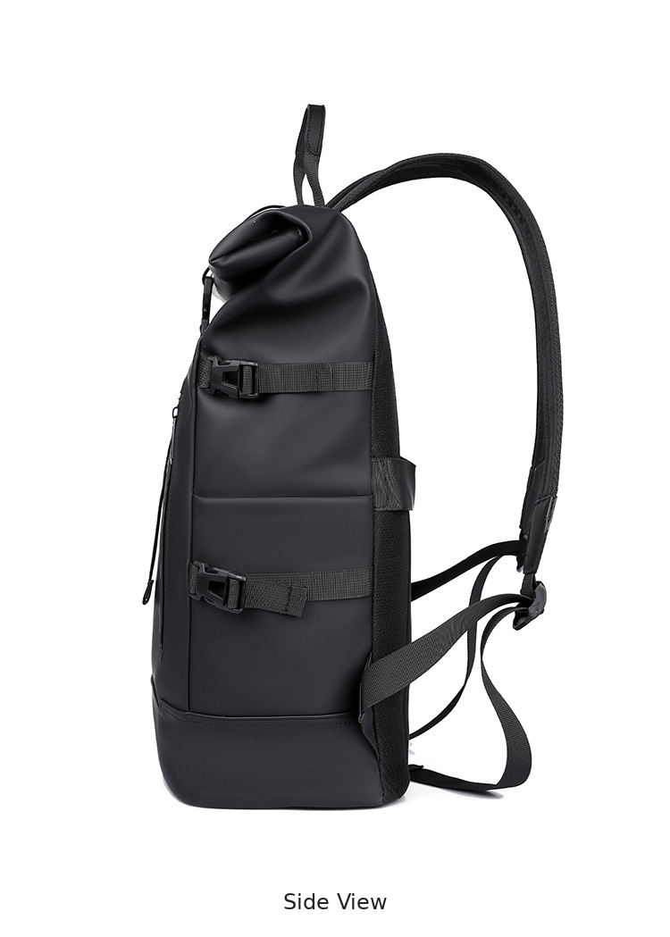RUILU Wasserdichter Rolltop-Laptop-Reiserucksack