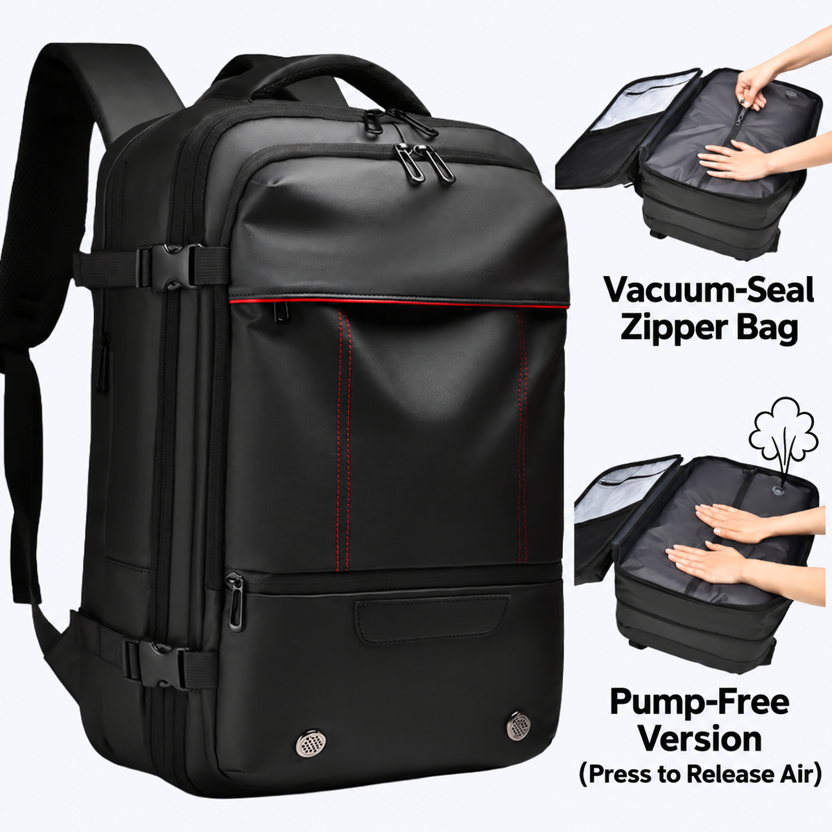 RUILU Expandable Vacuum Compression Travel Backpack